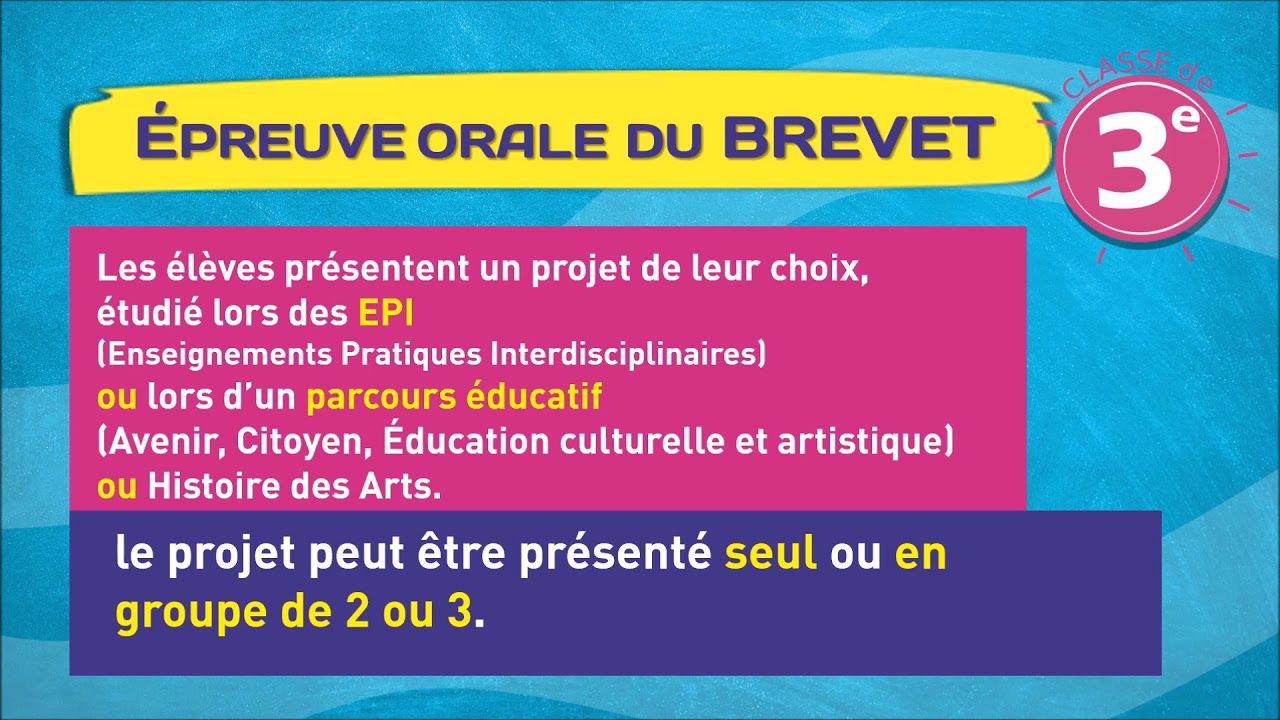 presentation stage oral brevet